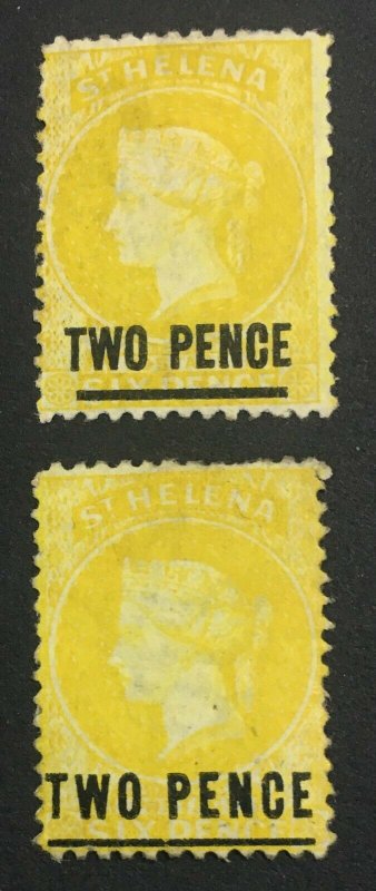 MOMEN: ST HELENA SG #9-10 1868,1873 MINT OG H LOT #60444