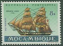 Mozambique SC# 449 Brigantine, 1793, 8e, MNH