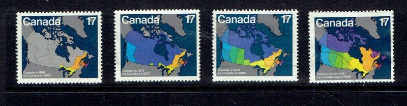 CANADA - 1981 CANADA DAY THE CHANGING MAP - SCOTT 890 TO 893 - USED