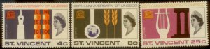 St. Vincent 1966 SC# 249-51 MNH  L88