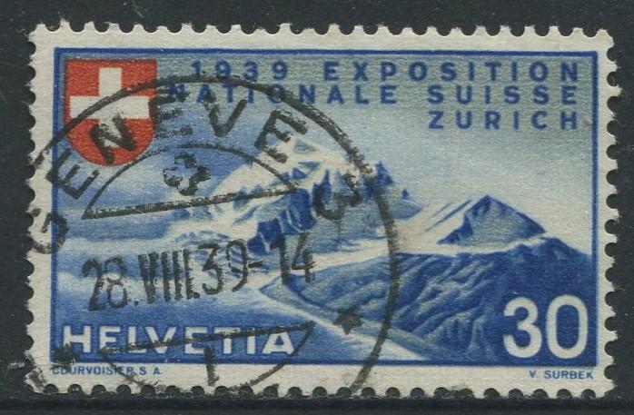 Switzerland - Scott 249 - National Expo. Issue -1939 - FU - Single 30c Stamp