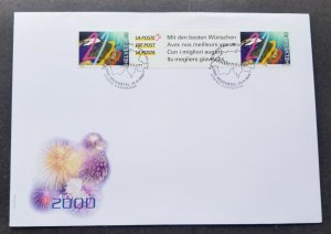 *FREE SHIP Switzerland Millennium 1999 2000 Fireworks Earth (FDC)