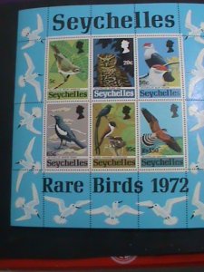 SEYCHELLES STAMP:1972-SC#304A  RARE BIRDS  MNH - S/S SHEET POST OFFICE FRESH