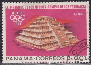 Panama 477a CTO 1967 Ruins of Tajin, 1968 Summer Olympics