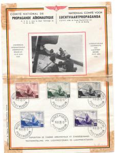 $ Belgium cover/advertisment #B209-B213, Belgium airshow 1938 