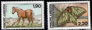 Andorre (French) Andorra Scott 355-356  MNH** 1984 Nature stamp set