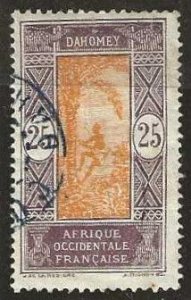 Dahomey 55, used, small thin. 1922. (D284)