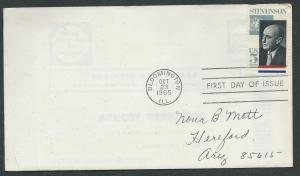 U S Scott 1275  FDC Adlai Stevenson