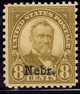 US Stamp #677 Nebraska Overprint 8c Grant MINT NH SCV $60.00