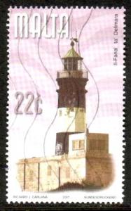 Lighthouse, Delimara, Malta stamp SC1044 used