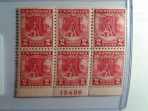 SCOTT # 645 WASHINGTON PLATE BLOCK OF 6 MINT NEVER HINGED GEM 1931