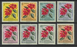 El Salvador Scott 714-17, C188-91 MNHOG - 1960 Poinsettias Issue - SCV $3.40