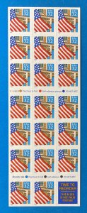 Scott 2920a FLAG OVER PORCH Booklet Pane of 20 US 32¢ Stamps MNH 1996