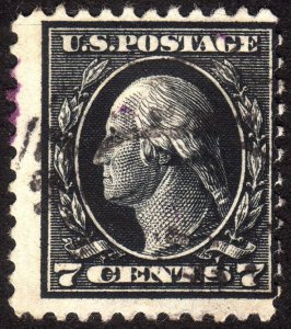 1917, US 7c, George Washington, Used, Sc 507, Combine shipping