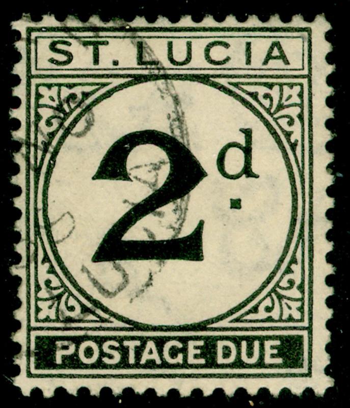 ST. LUCIA SG D4, 2d black, VFU. Cat £11.