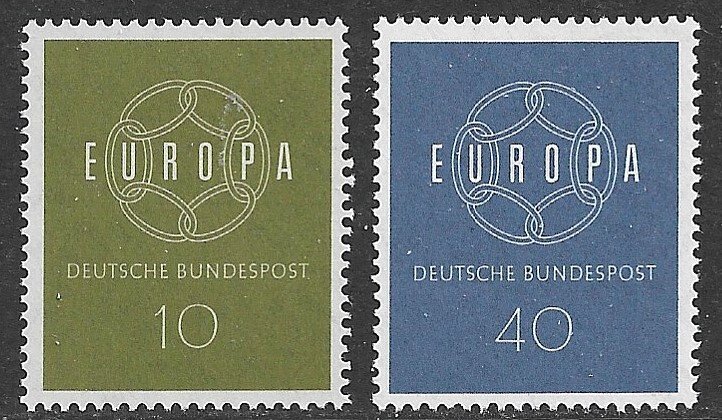 GERMANY 1959 EUROPA SET Sc 805-806 MNH