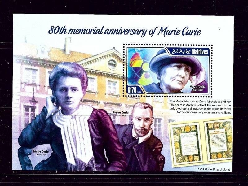 Maldive Is 3119 MNH 2014 Marie Curie S/S