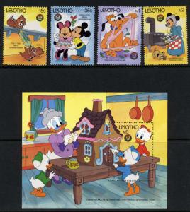 Lesotho 554-8 MNH Disney, Christmas, Pluto 