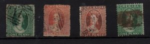 Grenada early Chalon used collection (4V) WS33115