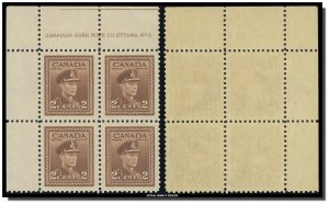 Canada - 250 PB 3 UL - MNH - King George VI in Navy Uniform (1942) 2¢ CV 13.50$