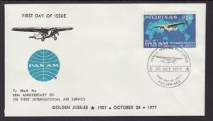 Philippines 1337 Airplane 1977 U/A FDC