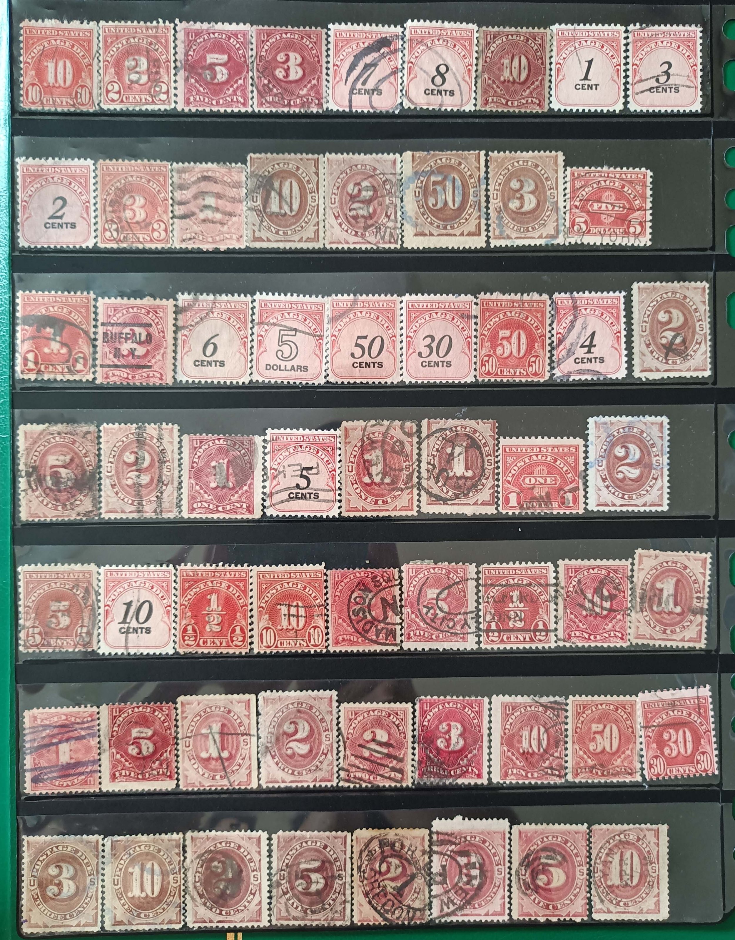 Small Collection Postage Due Lot United States, Stamp / HipStamp