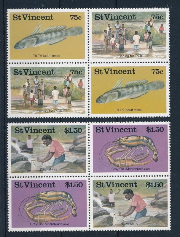 [48432] St. Vincent 1986 Marine life Fish Fishing MNH