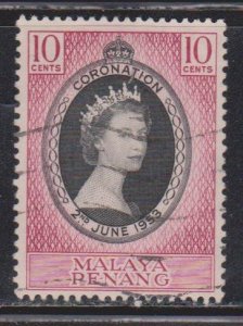 PENANG Scott # 27 Used - QEII Coronation