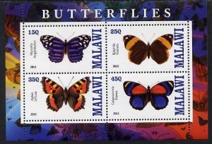 MALAWI - 2013 - Butterflies #5 - Perf 4v Sheet - MNH - Private Issue