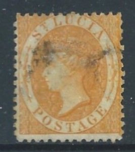 St. Lucia #8 Used (4p) Queen Victoria - Perf 12 1/2