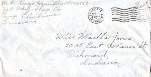 United States Military Soldier's Free Mail 1943 Alexandria, La. U.S. Army Cam...