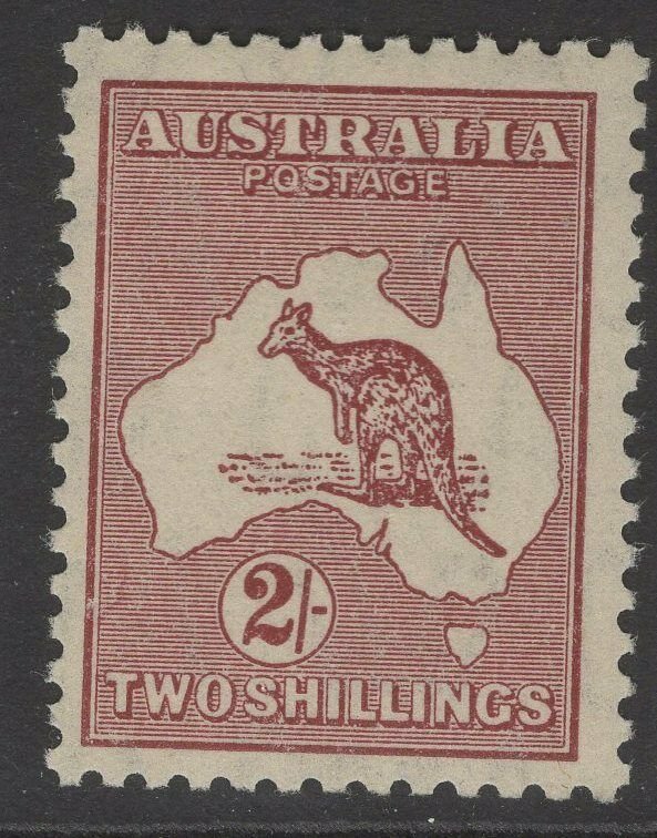 AUSTRALIA SG134 1935 2/= MAROON DIE II MTD MINT