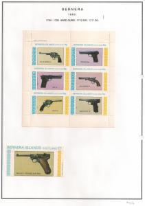 SCOTLAND - BERNERA - 1982 - Hand Guns - 6v Perf, Min Sheets - MLH