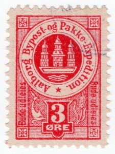 (I.B) Denmark Local Post : Aalborg 3 Øre 
