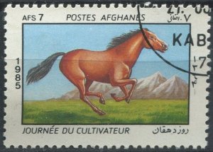 Afghanistan Sc#1121 Used, 7af multi, Farmers' Day (1985)