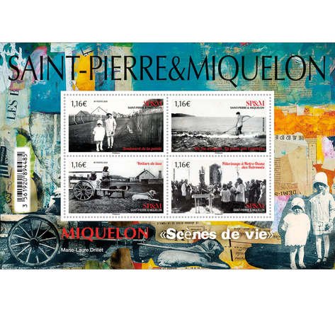 2020 St Pierre & Miquelon Scenes of Life MS4 (Scott NA) MNH