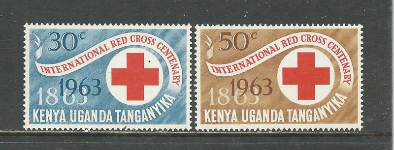 Kenya, Uganda, Tanzania Scott catalog # 142-143 Unused Hinged