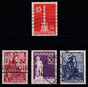 Denmark 1938 Abolition of Villeinage & Return of Thorvaldsen, Sets [Used]