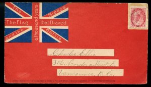 ?Patriotic 1898 The Flag that Braved a Thousand Years 3c on cover Canada