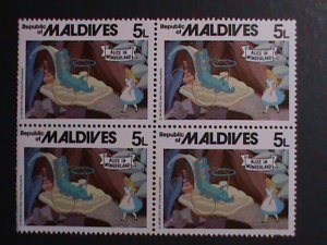 ​MALDIVE ISLANDS -1980 DISNEY CARTOON- ALICE IN WORDERLAND MNH-BLOCK VERY FINE