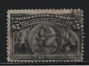 245 F-VF with neat cancel used with nice color cv $ 1200 ! see pic !