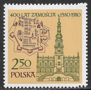 POLAND 1980 ZAMOSC Anniversary Issue Sc 2384 MNH
