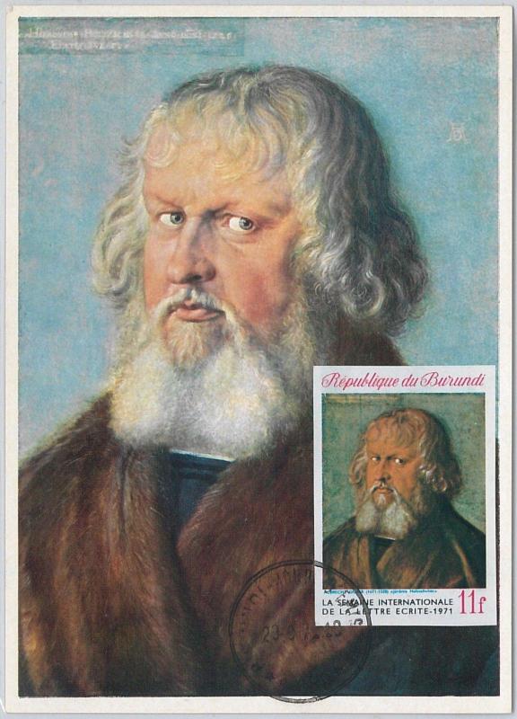 54307 - BURUNDI - POSTAL HISTORY: MAXIMUM CARD - Art  RELIGION  Albrecht Dürer 