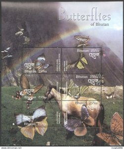 Bhutan Fauna Moths & Butterflies Insects Of Bhutan Kb ** Stamps Pk278