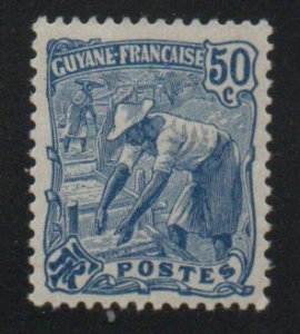 French Guiana Scott 72 Gold Washer stamp  MH* expect similar centering