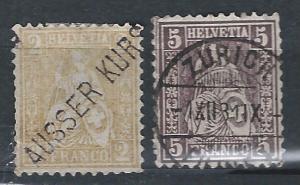 SWITZERLAND 60 & 61 U SCV $46.00 AT ASUPER LOW PRICE !!!!