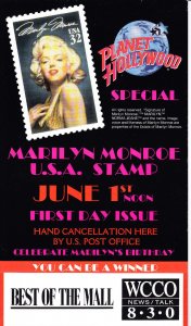 USPS Planet Hollywood Uo 1st Day Ceremony Sign #2967 Marilyn 1995 MN No Stamp