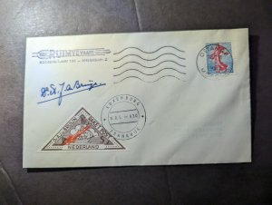 1962 France Signed Rocket Mail Airmail Cover Ottange to Amsterdam Netherlands