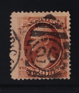 1888 Hamilton 30c brown Sc 217 used 30c single CV $90