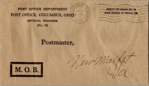 United States Ohio Columbus 1944 machine  Post Office Department Penalty Enve...